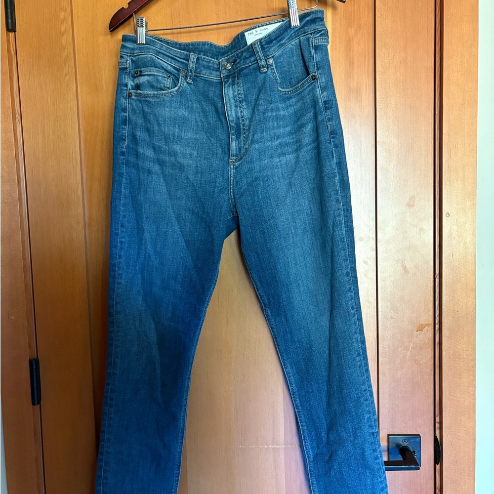 Rag & Bone Nina full length Blue Skinny Jeans in Willow